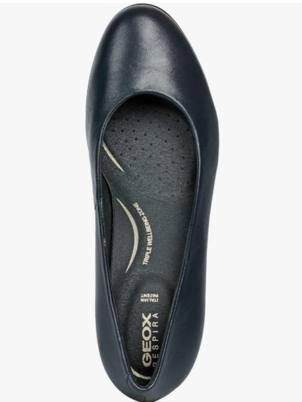 NEW GEOX Navy Leather Low Heel Ballet Flat Annya